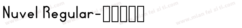Nuvel Regular字体转换